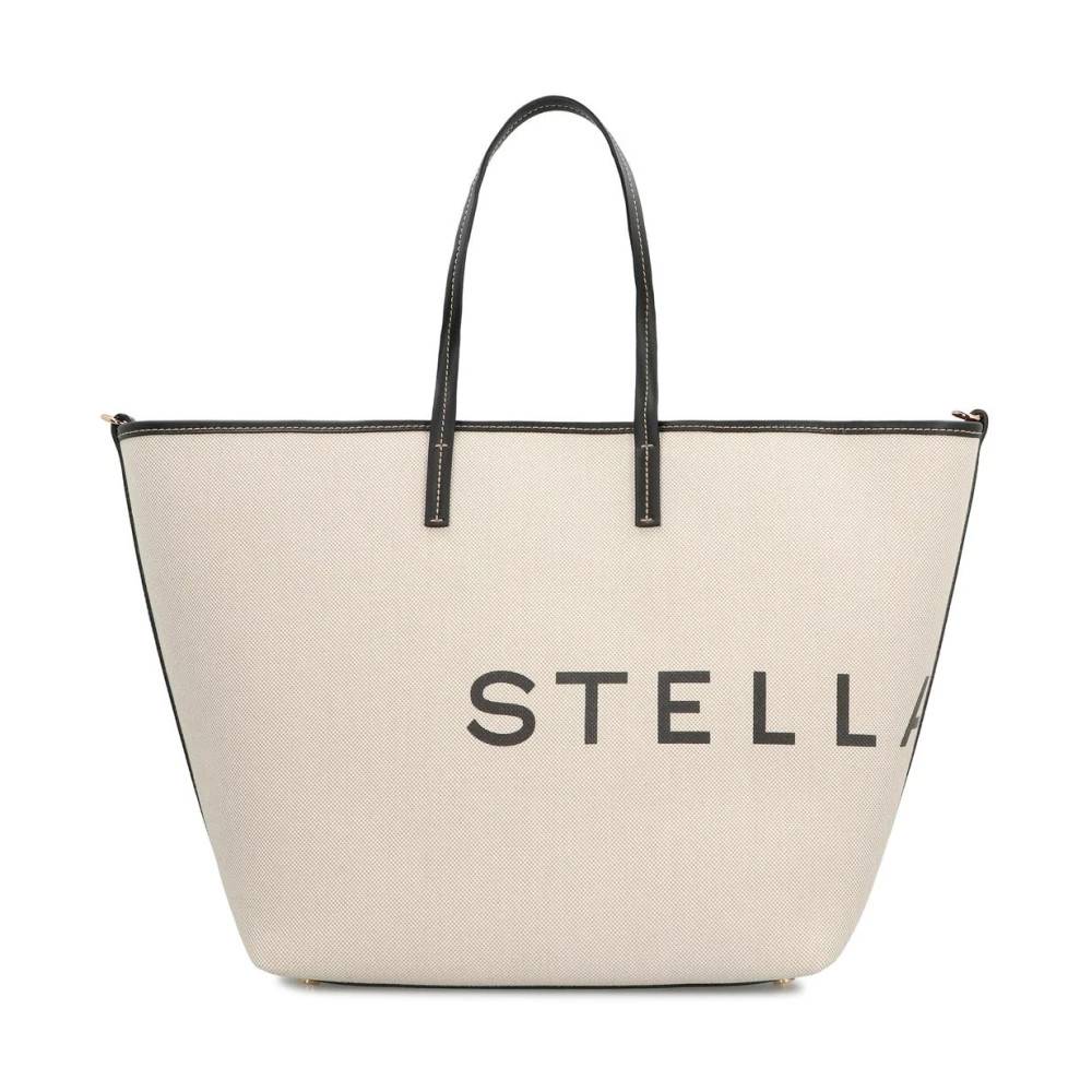 Stella McCartney Frayme Monogram Tote Taske - Tasker - Dame - Beige - ONE SIZE - Bomuld