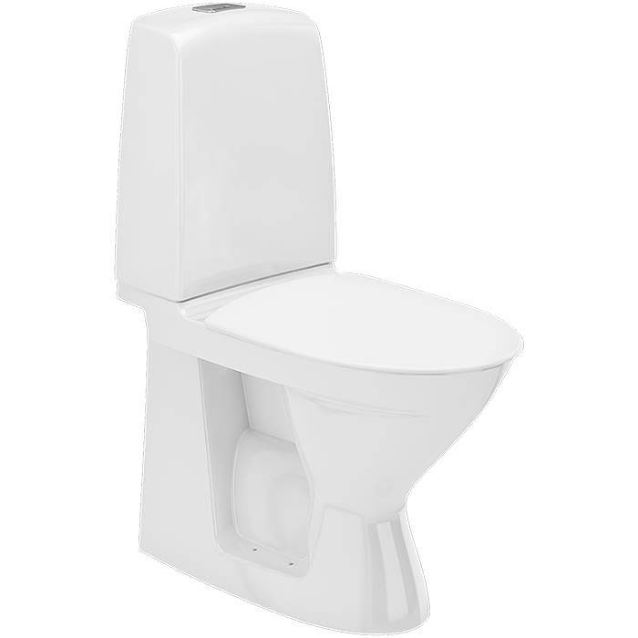 Ifö Spira Rimfree 626009211020 Toilet med hårdt sæde, huller til armlæn