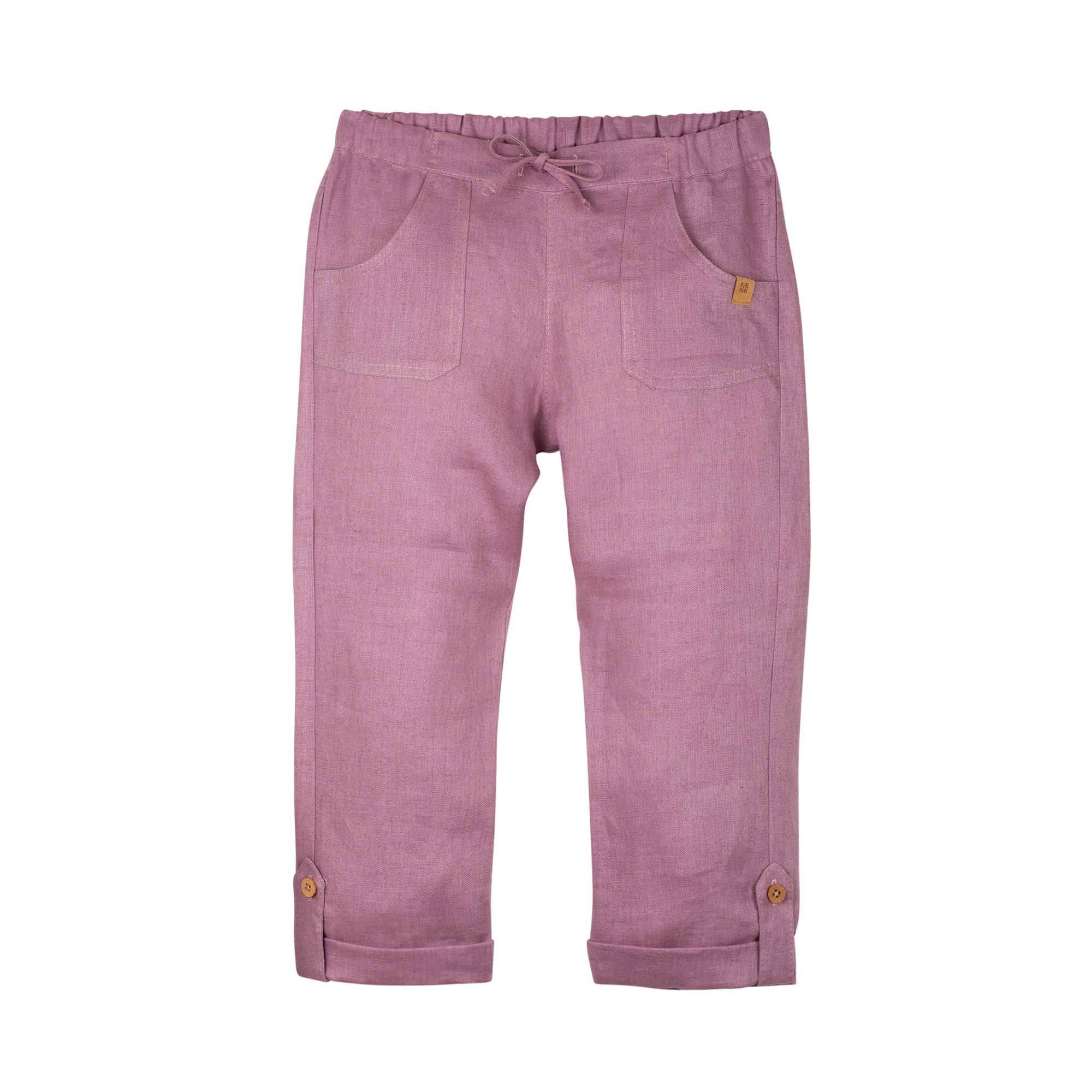 Lila Linnebyxor för Barn – Perfekta Sommarbyxor - 86-128cl: 104cl (3-4år)