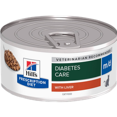 Hill's Prescription Diet Feline m/d Diabetes/Weight Minced Original Canned - Wet Cat Food 156 g x 24