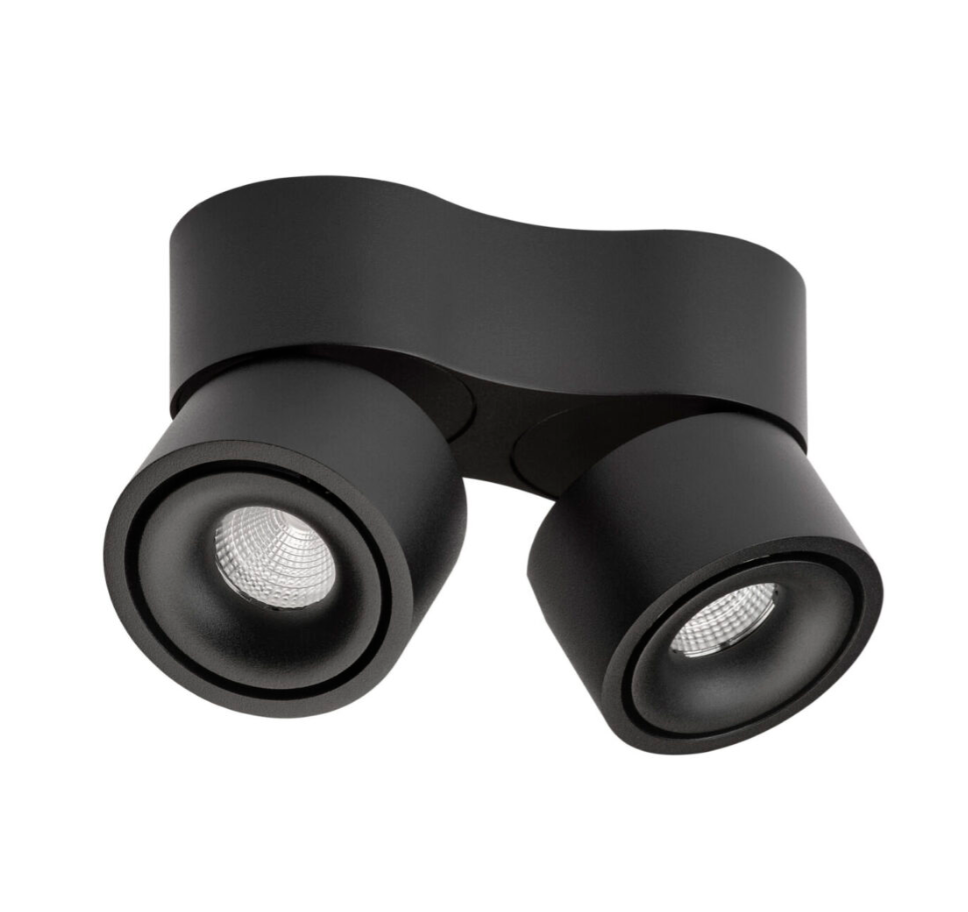 Easy Mini Double W275 væg/-loftlampe fra Antidark - Sort / Uden kabelhul