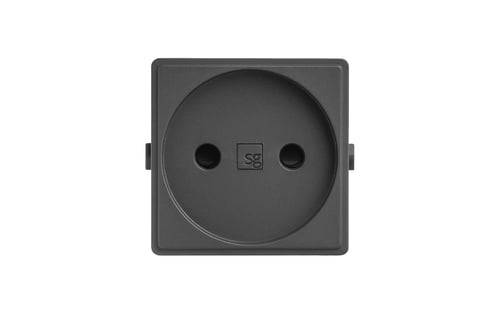SG SG Stikkontakt Design+S 2-pol u/jord 1M antracit mat 1 STK