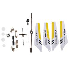 Syma Full Set Ersättningsdelar för Syma S107 RC Helikopter, Huvudblad, Huvudaxel, Svansdekorationer, Svanspropellrar, Balansstång, Växelset, Anslutningsbeslag
