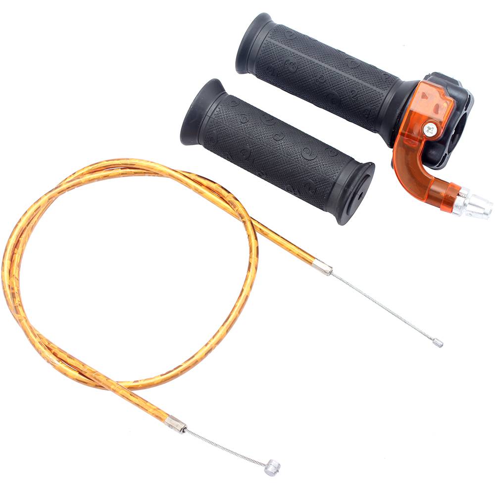 22mm 7/8" Twist Throttle Accelerator Handlebar Grip & Cable Kit For 47cc 49cc Mini Dirt Pit Bike ATV Quad Pocket Motorized Bike