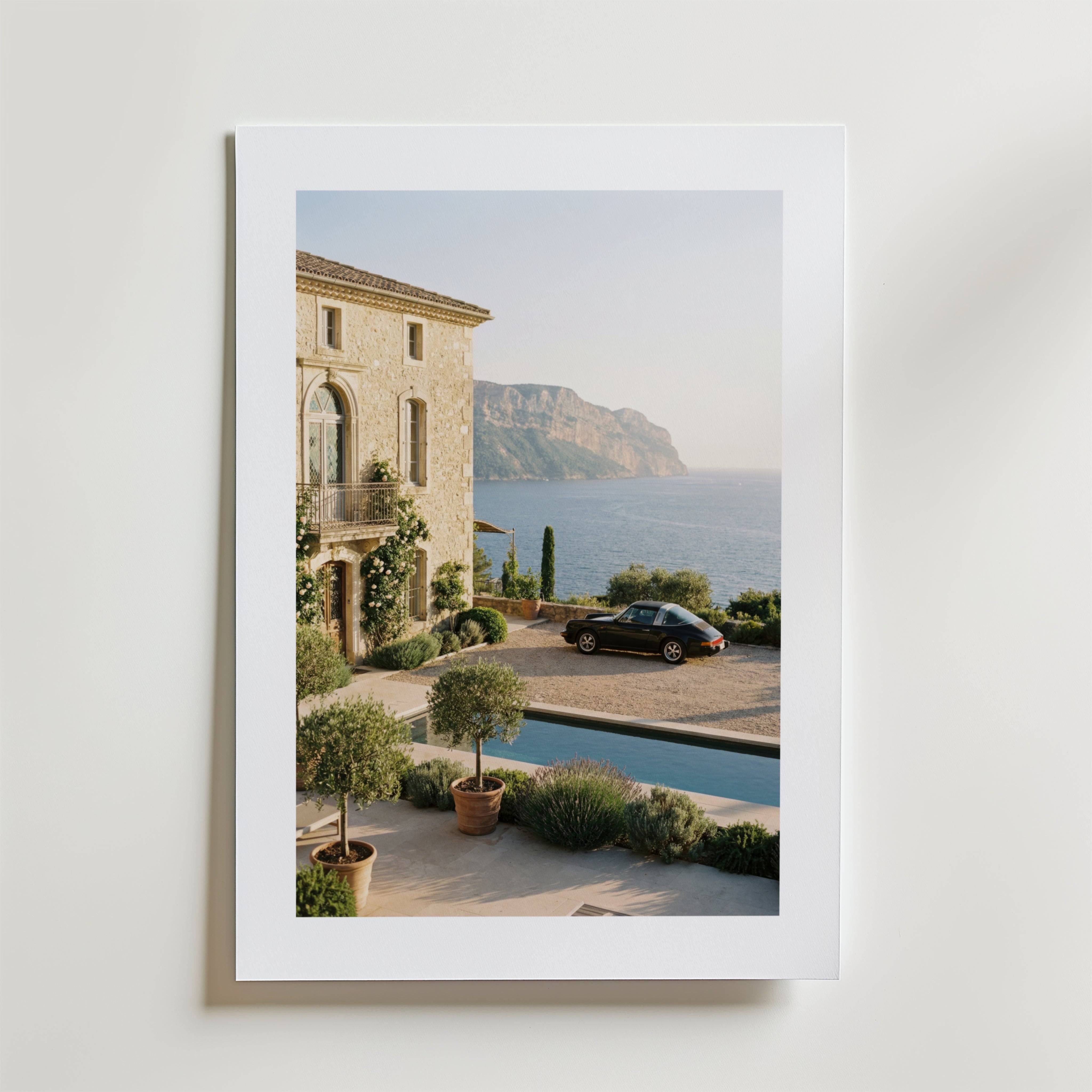 Riviera Grand Escape Poster - Fine Art Poster 13x18 cm Med passepartout