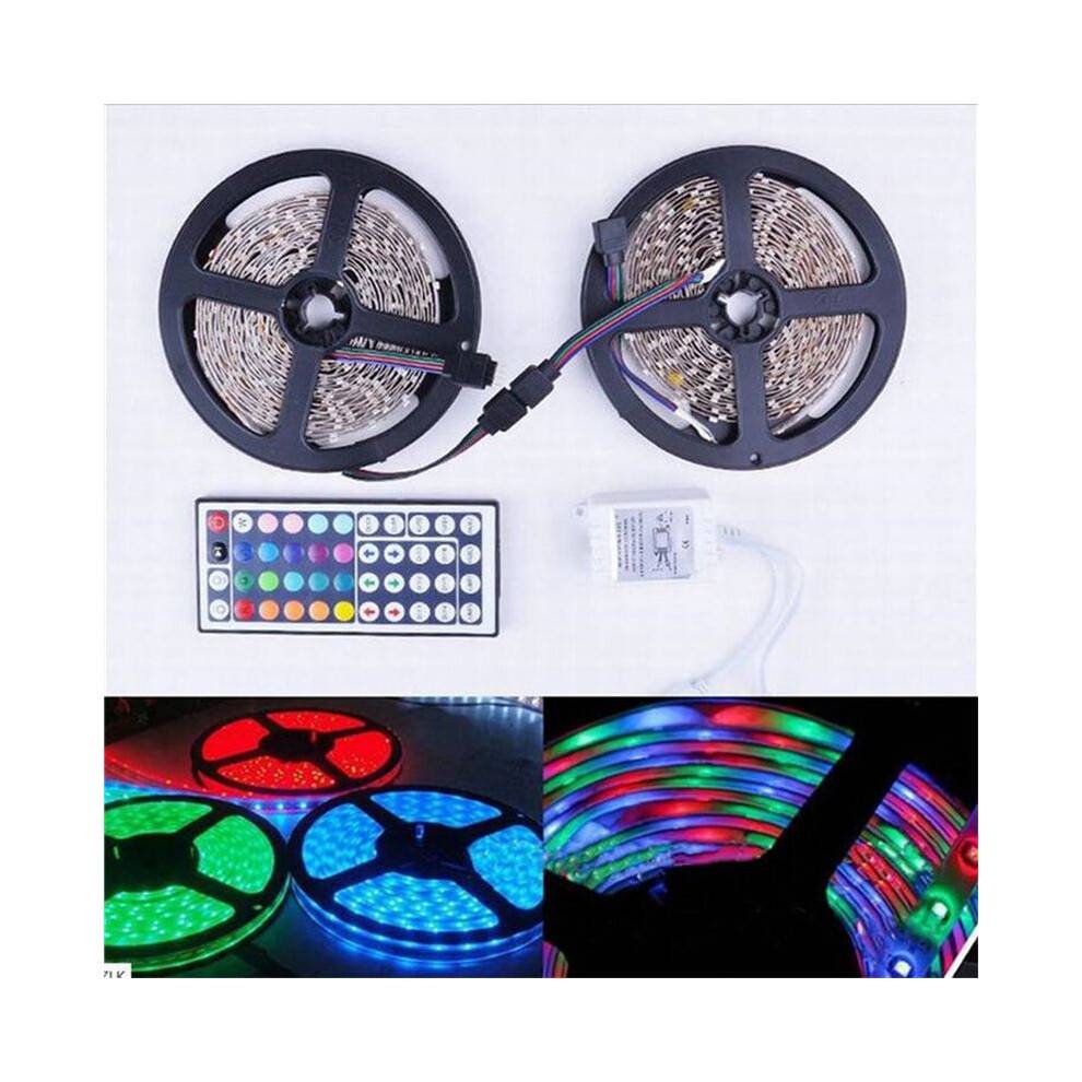 10M RGB Light Strip 3528 600LED Flexibel LED Strip Light med 44 Tangenter FjäRrkontroll+Kontroll för Julen Vardagsrum Sovrum