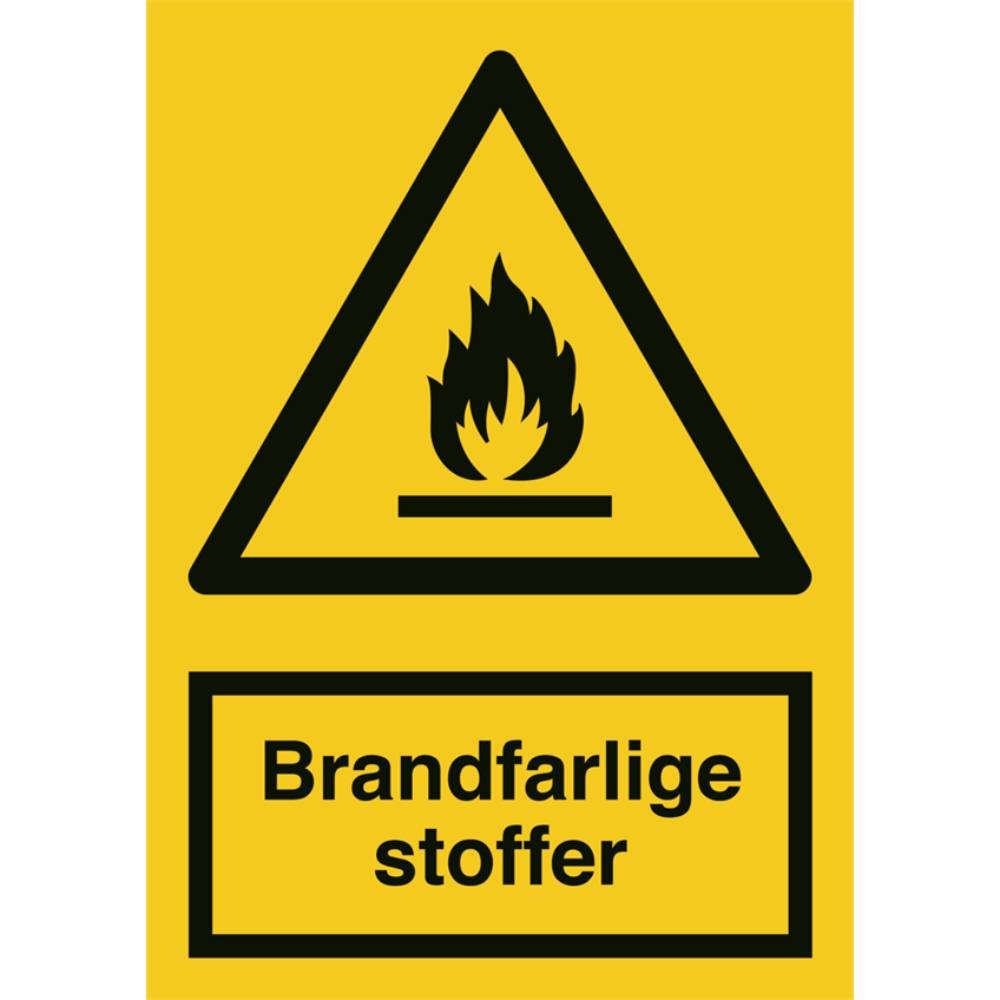 Brandrisk, varningsskylt av reflekterande aluminium, 297 x 210 mm