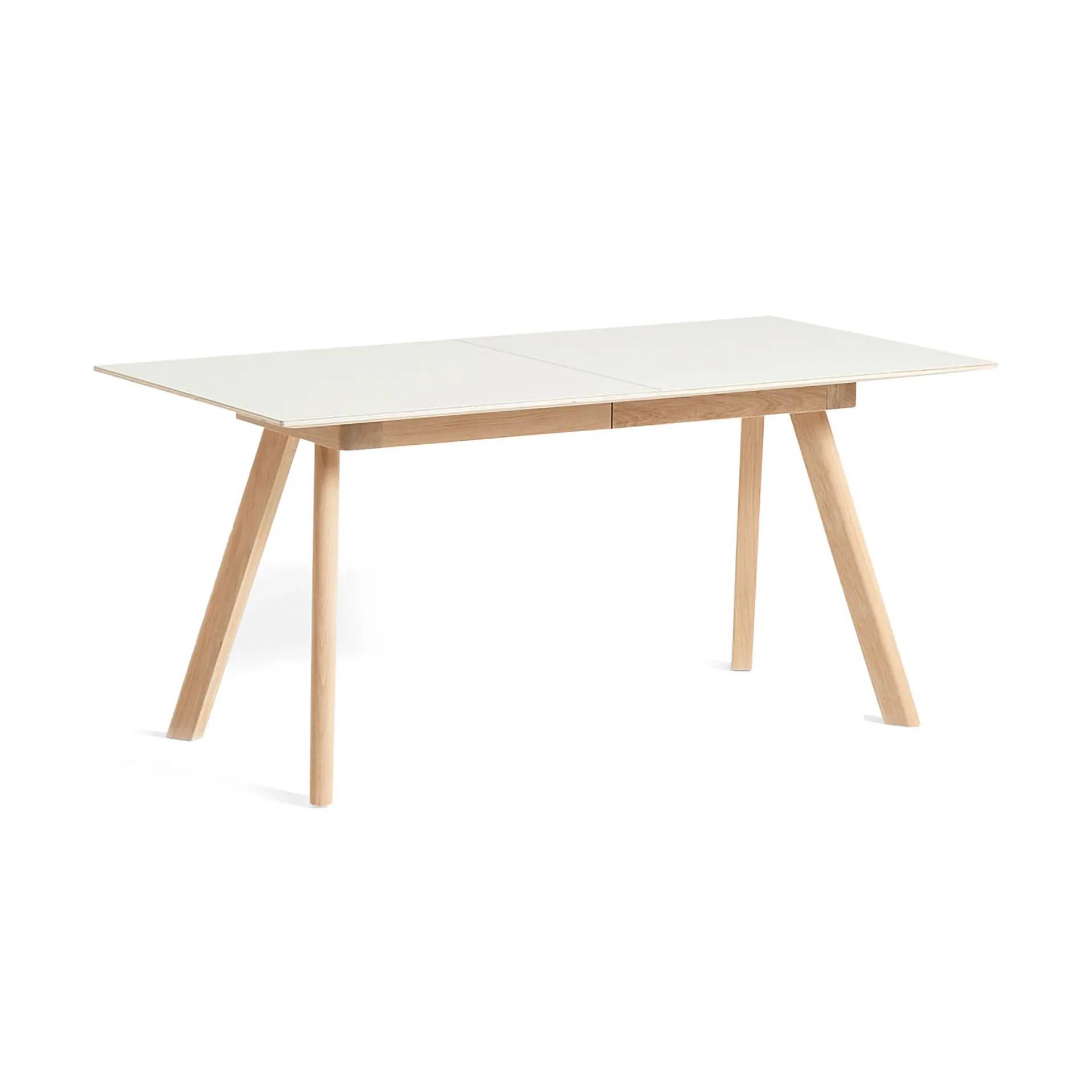 HAY CPH30 2.0 Extendable matbord 80x160 cm Off white linoleum-lacq. oak - Vit