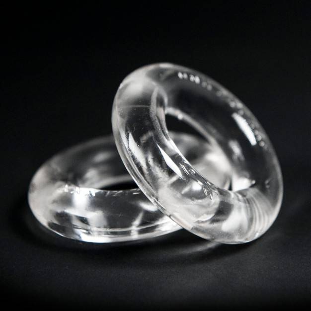 Zizi Top Cock Rings 2 pcs Clear, set of 2 stretchy cock rings