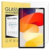 Gerutek 2 stycken skyddsfolie för Xiaomi Redmi Pad SE 2023 11 tum, 9H hårdhet anti-mögel pansarskydd, glas, HD-klart antibubblor, skyddsglas för Redmi Pad SE 11 tum