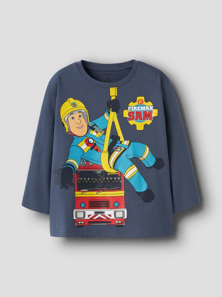 Fireman Sam Topp - Blå - 98