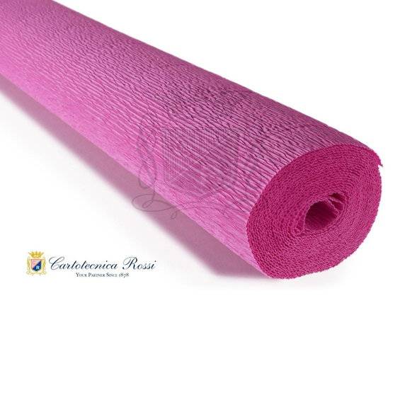 Cartotecnica Rossi kräppapper 550 – magenta, 180 g rulle (144 g/m²) à 50×250 cm - Röd