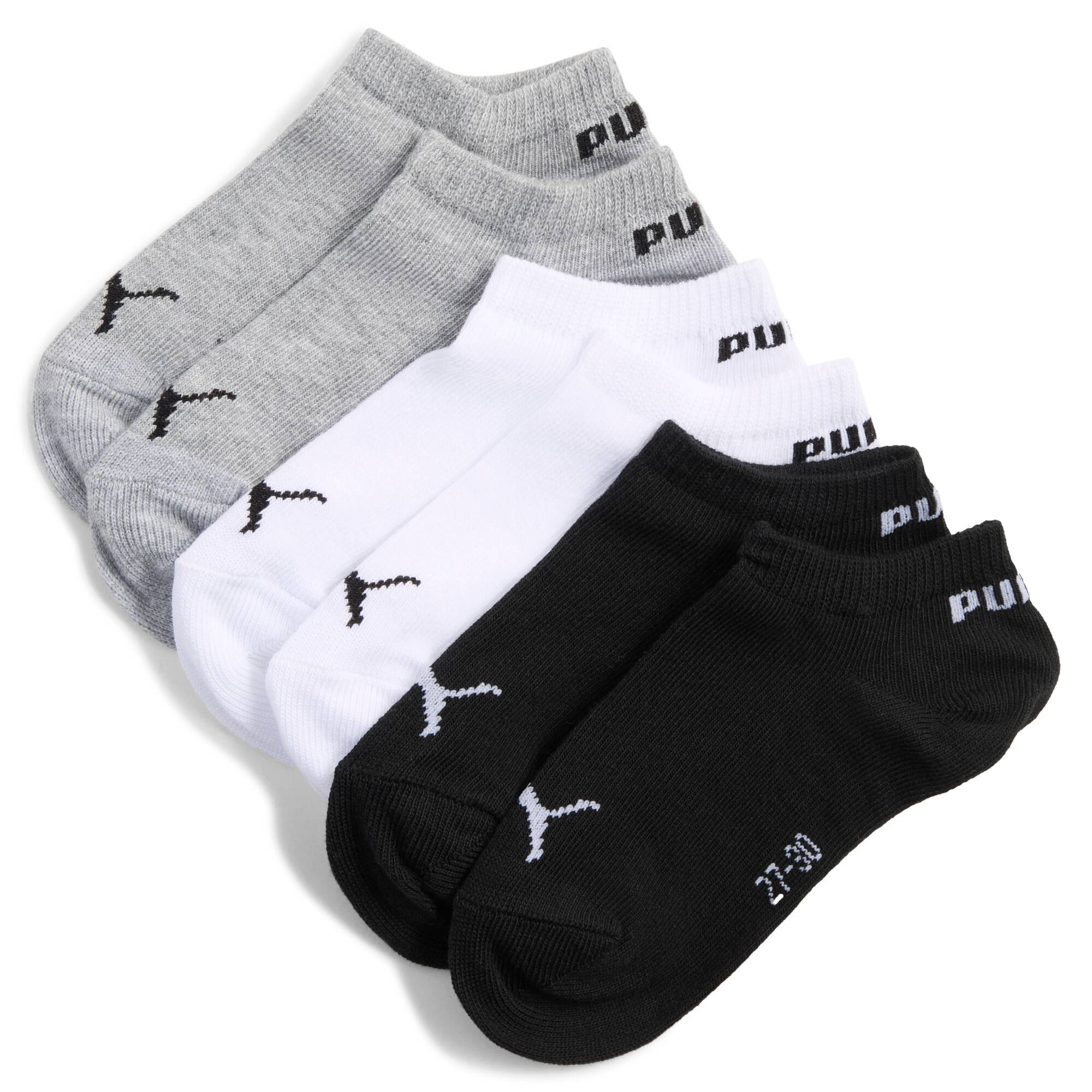 PUMA Sneaker Socks Youth (3-pack), Age, Grey/White/Black, 35-38