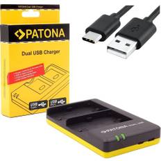 PATONA Ladegerät für Akku NP-FW50 (USB Dual 1964) - kompatibel mit Sony ZV-E10 ILCE Alpha 6000 6100 6300 6400 6500 A33 A35 A37 A55 | 7 7II 7R 7RII 7S II III | DSC RX10 | NEX usw