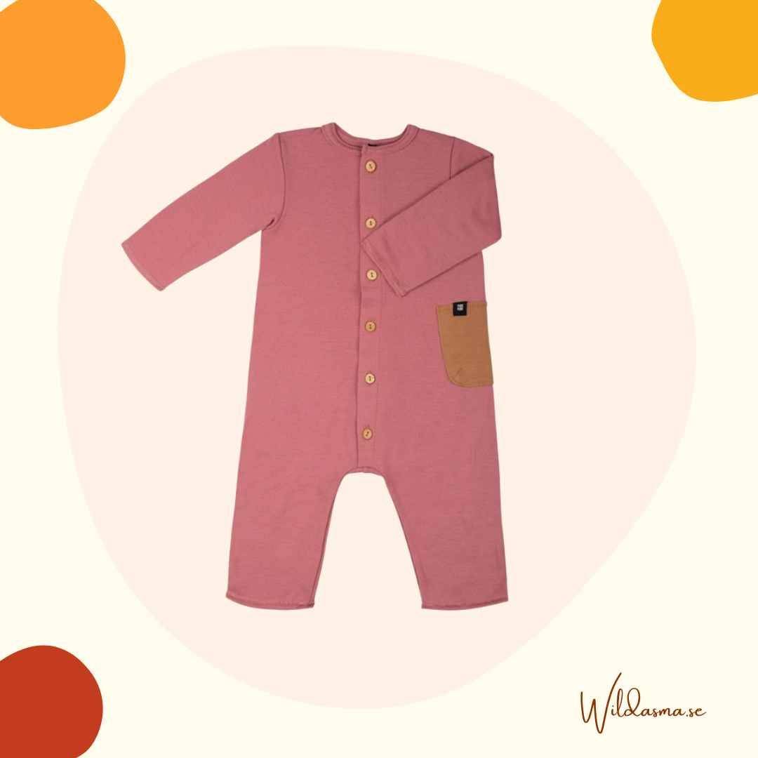 Jumpsuite underställ i merinoull baby Rosa -62-92cl: 86cl