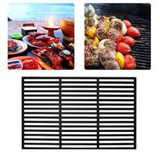 LZQ Gjutjärn rektangel grillgaller gjutjärnsgaller rostar, grillplattor för gasgrill och kolgrill, massiv och emaljerad (storlek: 34 x 54 cm)