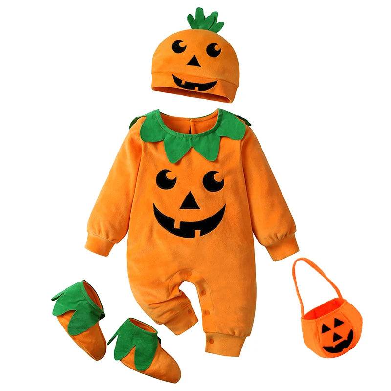 Baby Girls Boys Halloween Costume Sets Long Sleeve Cosplay jumpsuit - set15 / 80(6-12M)