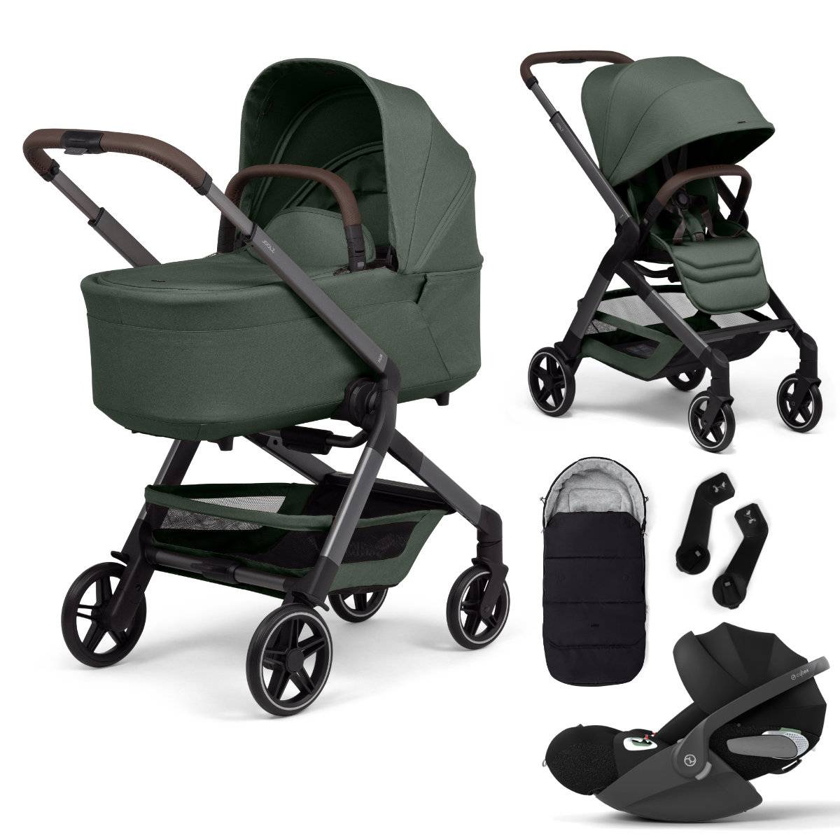 Joolz Hub2 Stroller Set 3 in 1 incl. Cybex Cloud T i-Size Car Seat - Forest Green