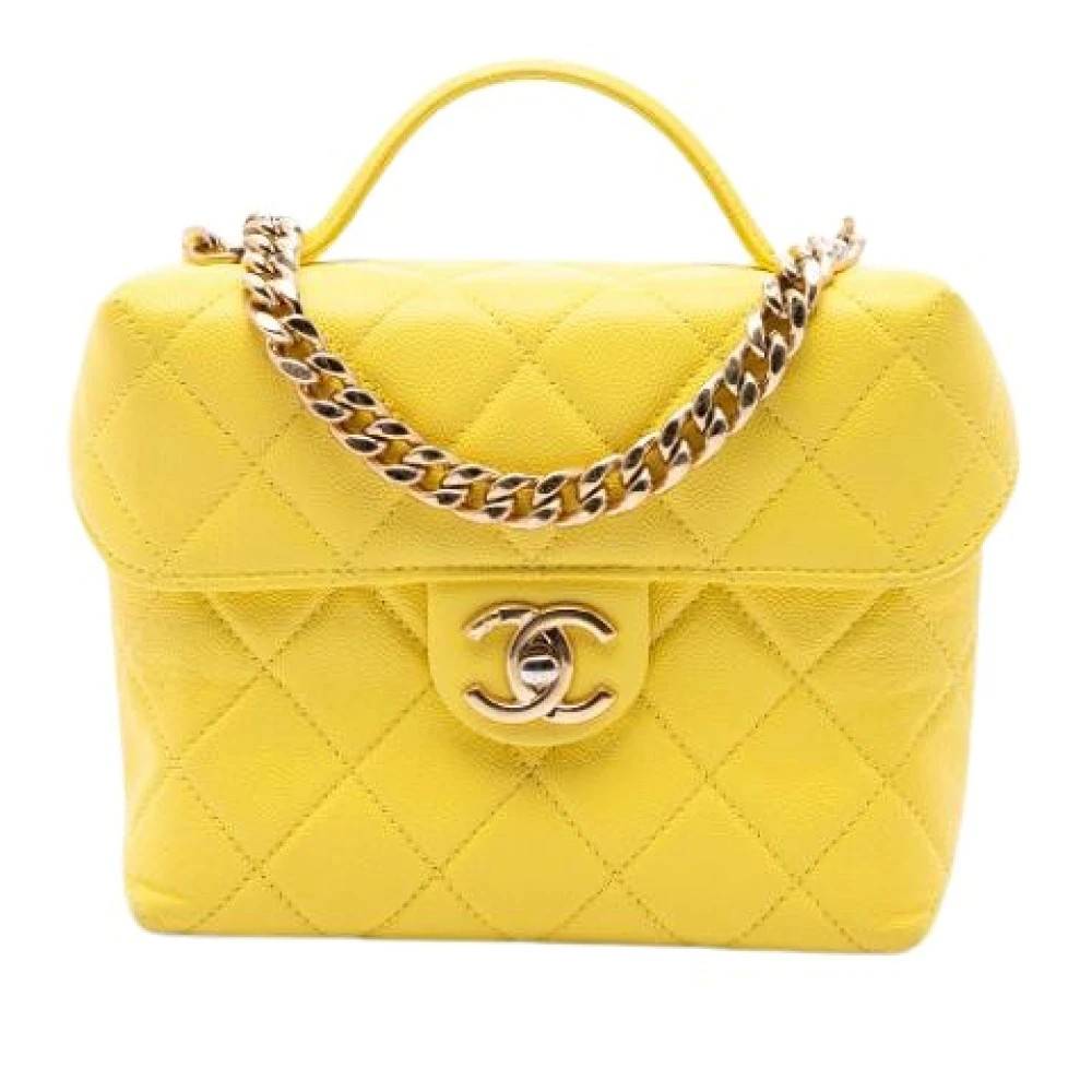 Chanel Vintage Pre-owned Laeder chanel-tasker - Vintage - Dame - Gul - ONE SIZE -