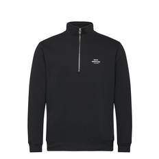 Standard Half Zip Logo Sweat Tops Sweatshirts & Hoodies Sweatshirts Black Mads Nørgaard