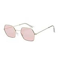 Glasögon vikbara kvinnor män klassiska fyrkantiga polariserade solglasögon retro trendiga sunnies glasögon rengöring ultraljud, ROSA, Einheitsgröße