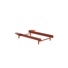 Moebe Bed Sengeramme Lav - 90 cm m. 2 sideborde Terracotta
