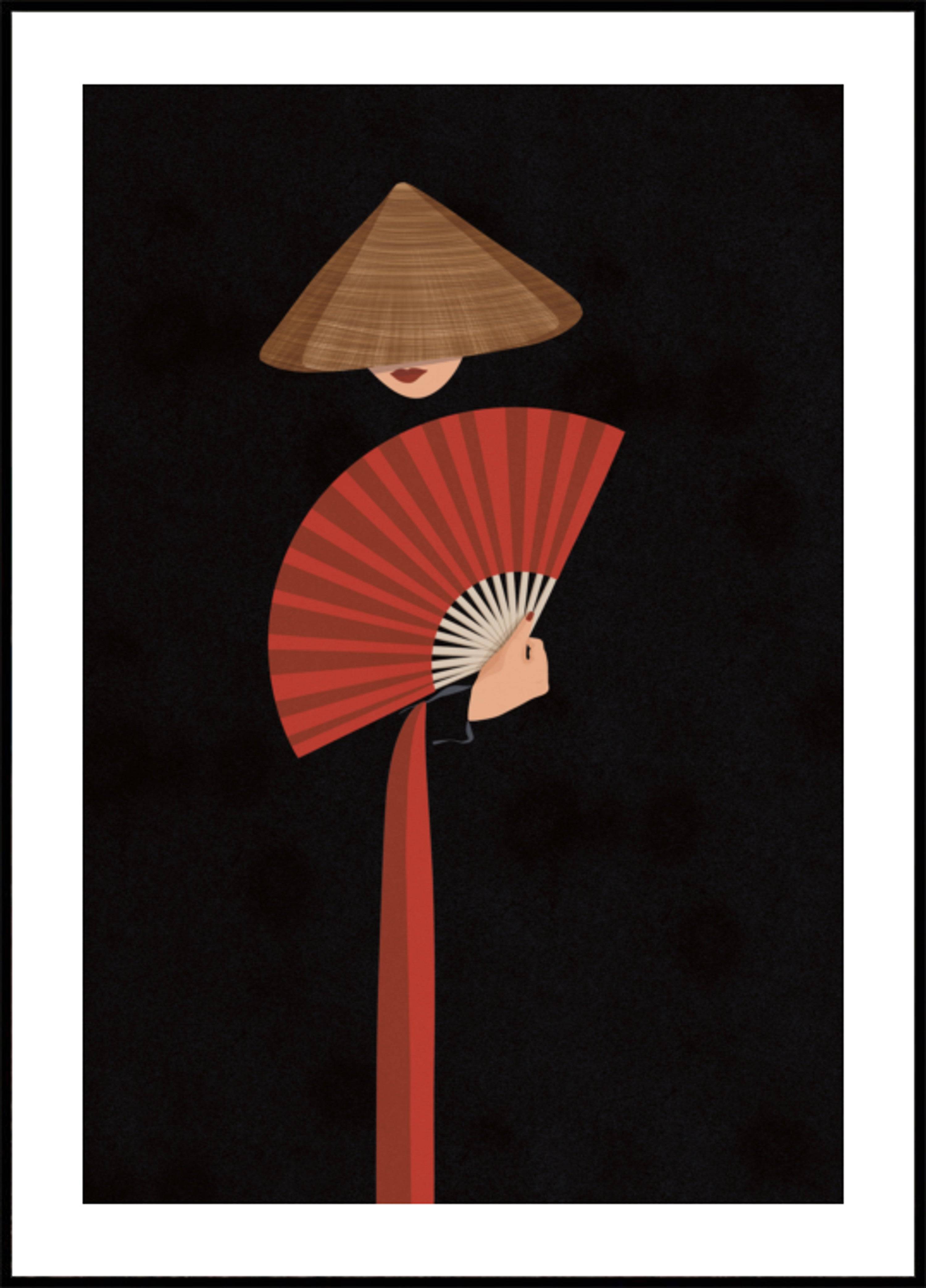 Elegant Asian Fan (30x40) - Plakater > Konstaffischer, Illustrationsposters, Klassiska Postere, BD