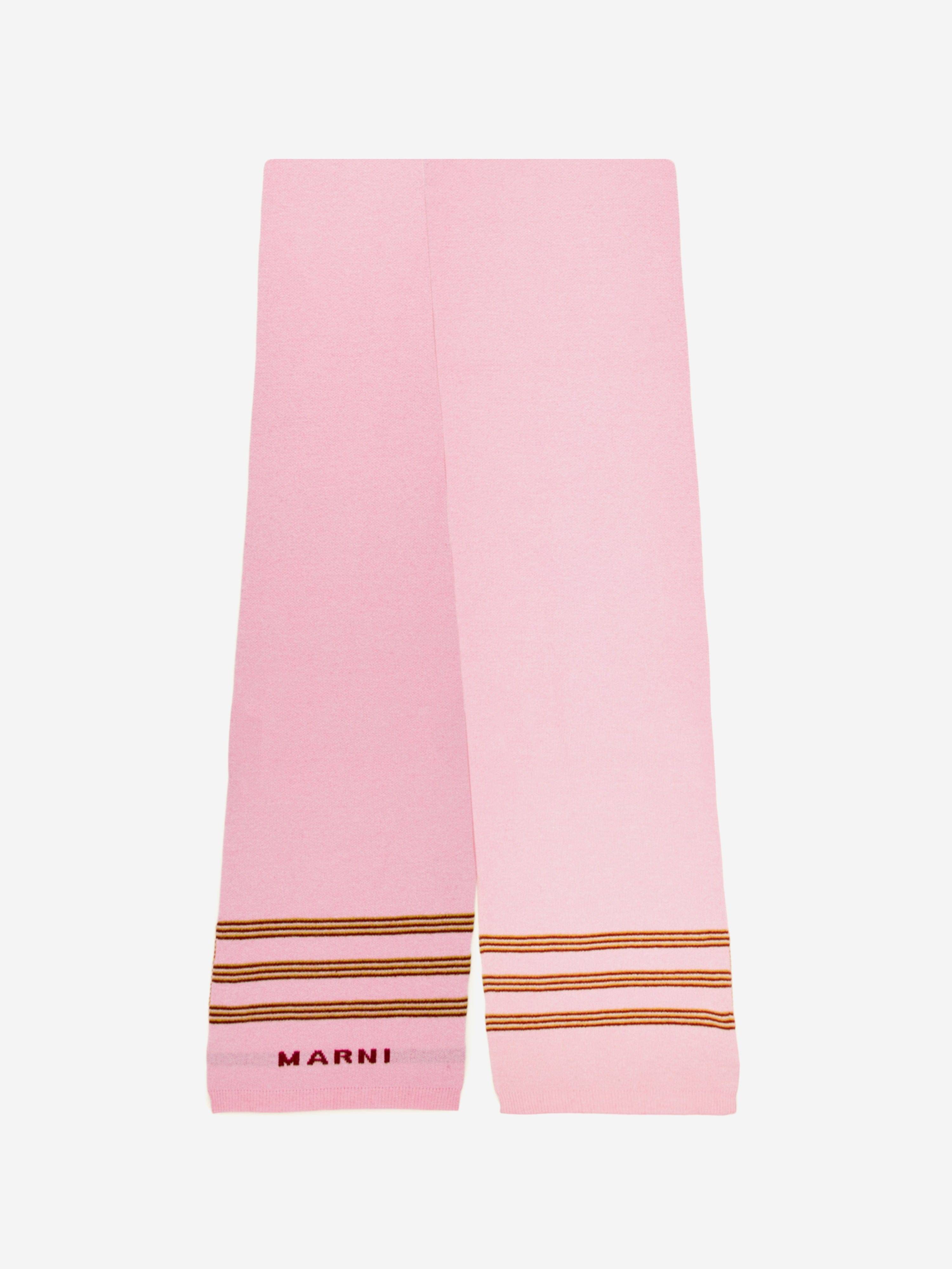 MARNI Kids Striped Logo Scarf in Pink - Pink / 4 - 8 Yrs (4 - 8 Yrs)