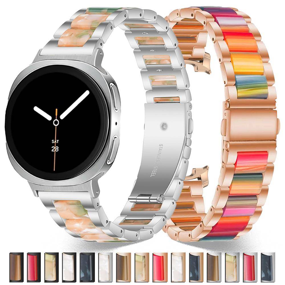 Damhartsarmband för Samsung Galaxy Watch 8 Classic 46mm 8 44mm 40mm Rostfritt Stålband för GALAXY Ultra 47mm 2025 Armband