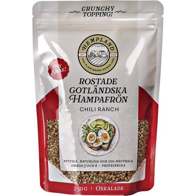 Hempland Rostade Gotländska Hampafrön Chili Ranch 250 g