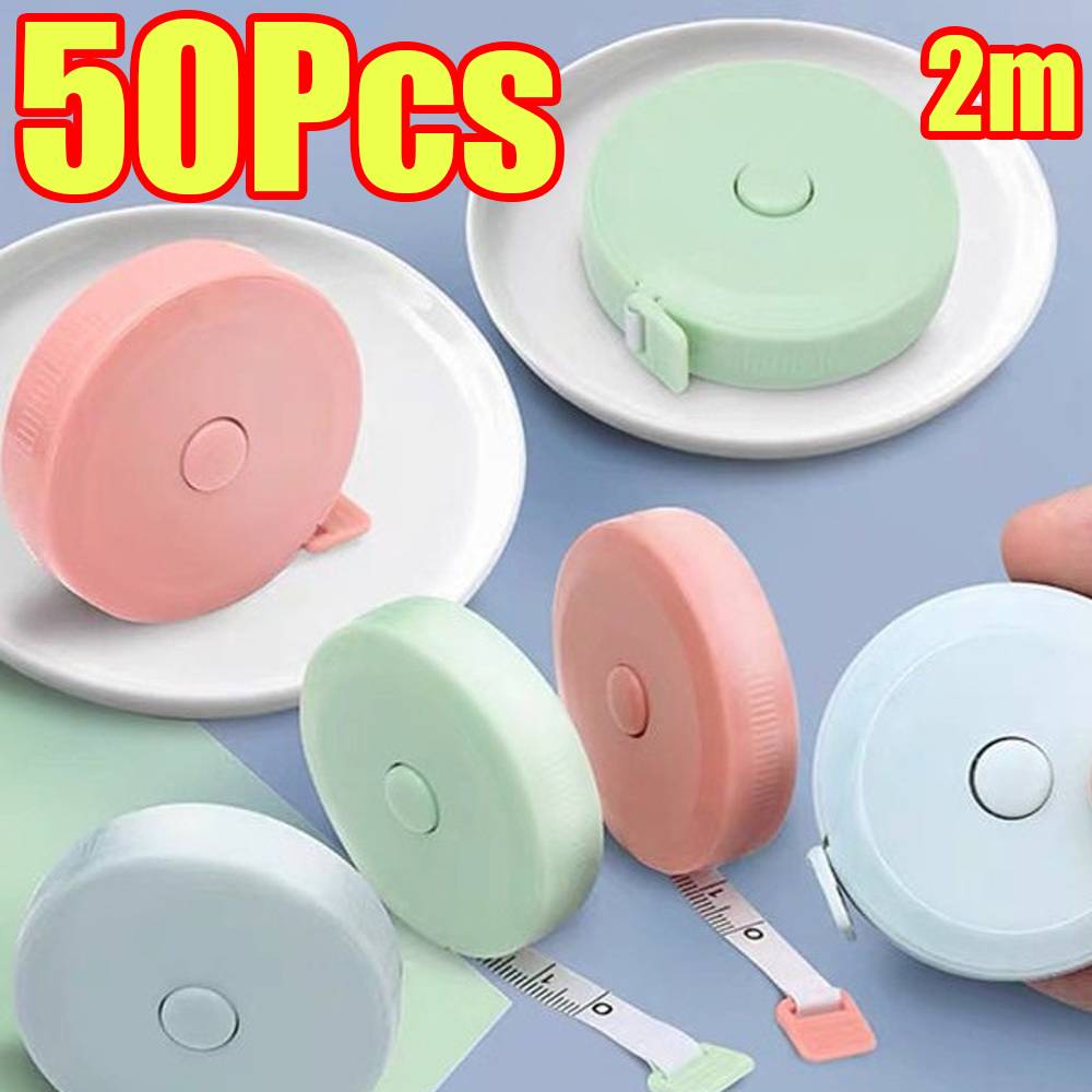 1-50Pcs Soft Retractable Measuring Tape Body Measuring Metric imperial Tape Measure For Body Measuring Tool Tailor Craft Supplie