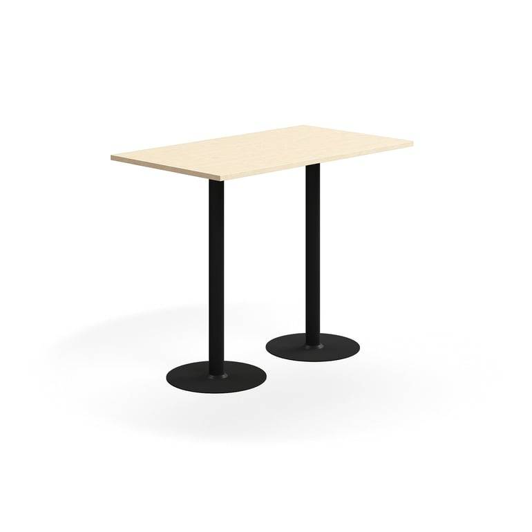 Barbord VERTICUS, 1400x800x1100 mm, svart/björk