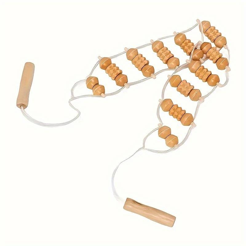 TEMU 1pc Wood Massage Tools, Back Roller Strip Trigger Point Self Massager, Full Massage, Back Massage Tool