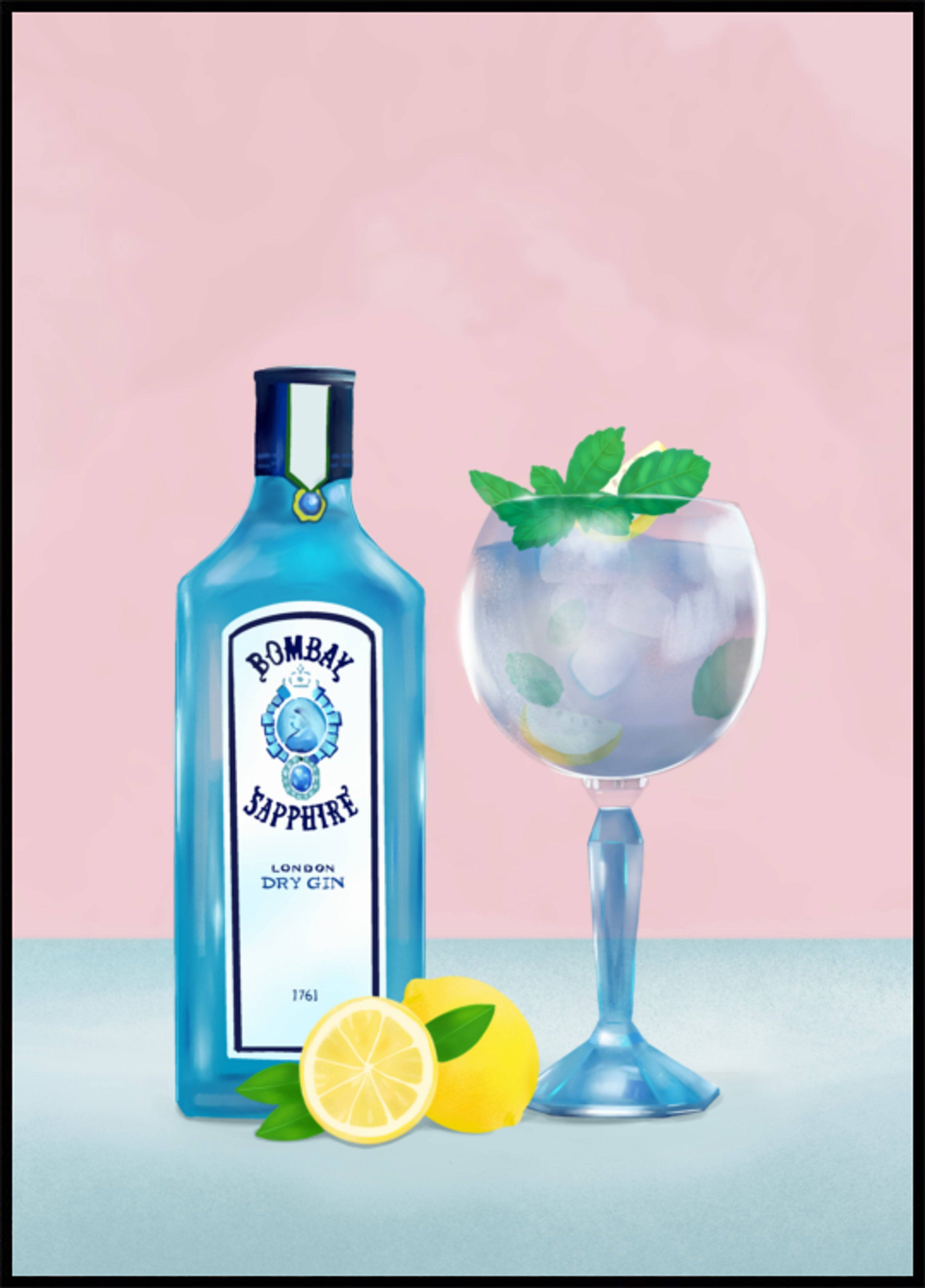 Gin Cocktail (50x70) - Plakater > Petra Lizde, Usorterede værker