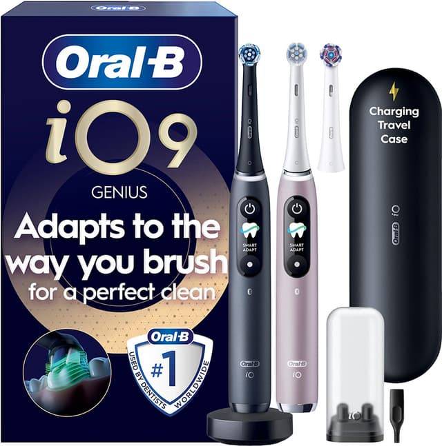 Oral-B iO9 Duo elektrisk tandborste 067997 (Black Onyx/Rose Quartz)