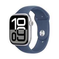 Apple Watch Series 10 GPS 46mm Silver Aluminium Case with Denim Sport Band - M/L - Fyndvara