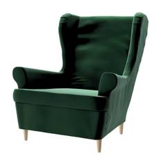 Strandmon klädsel fåtölj, Grön, Velvet