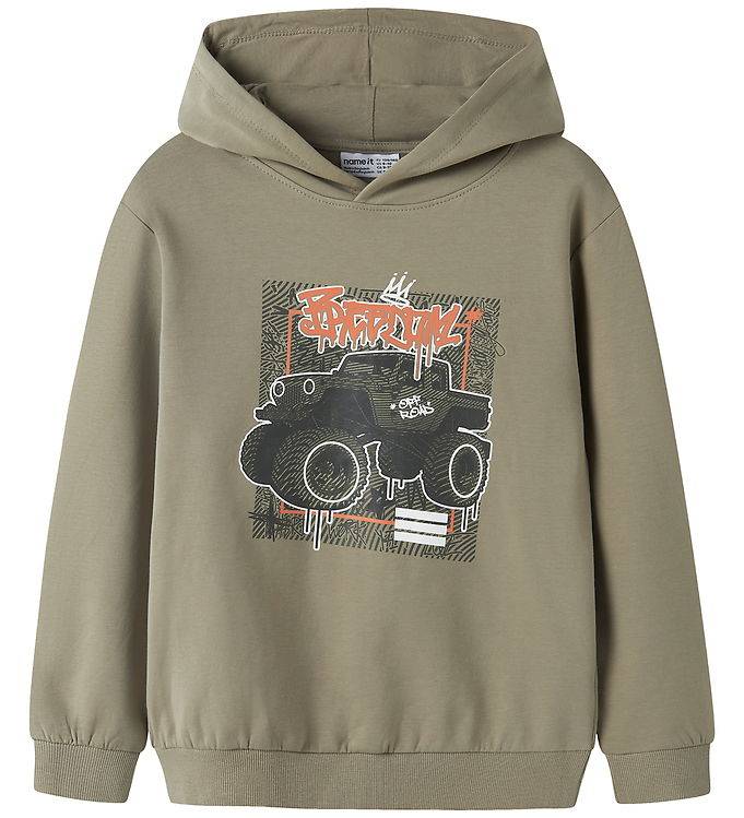Name It Hættetrøje - NkmVugo - Mermaid/Off Road - Name It - 7-8 år (122-128) - Hættetrøje