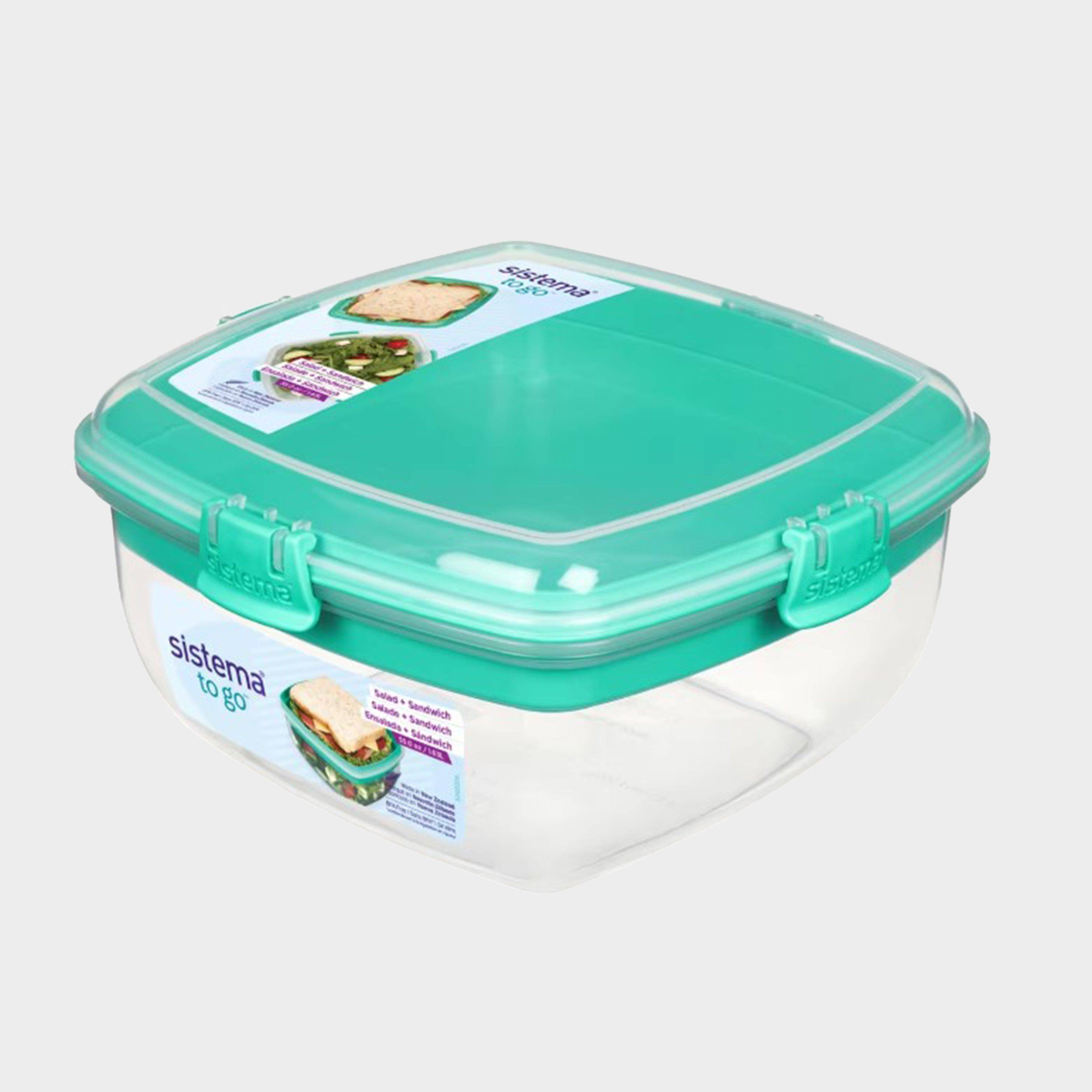 Sistema 1.63L Salad + Sandwich TO GO Container, Green