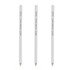 Professionella Vita Träkolpennor, 3 Stycken Sketch Highlight White Penns Basswood 3,8 Mm Påfyllningsdiameter Vita Kritpennor för Att Rita Skissskuggning Blandning