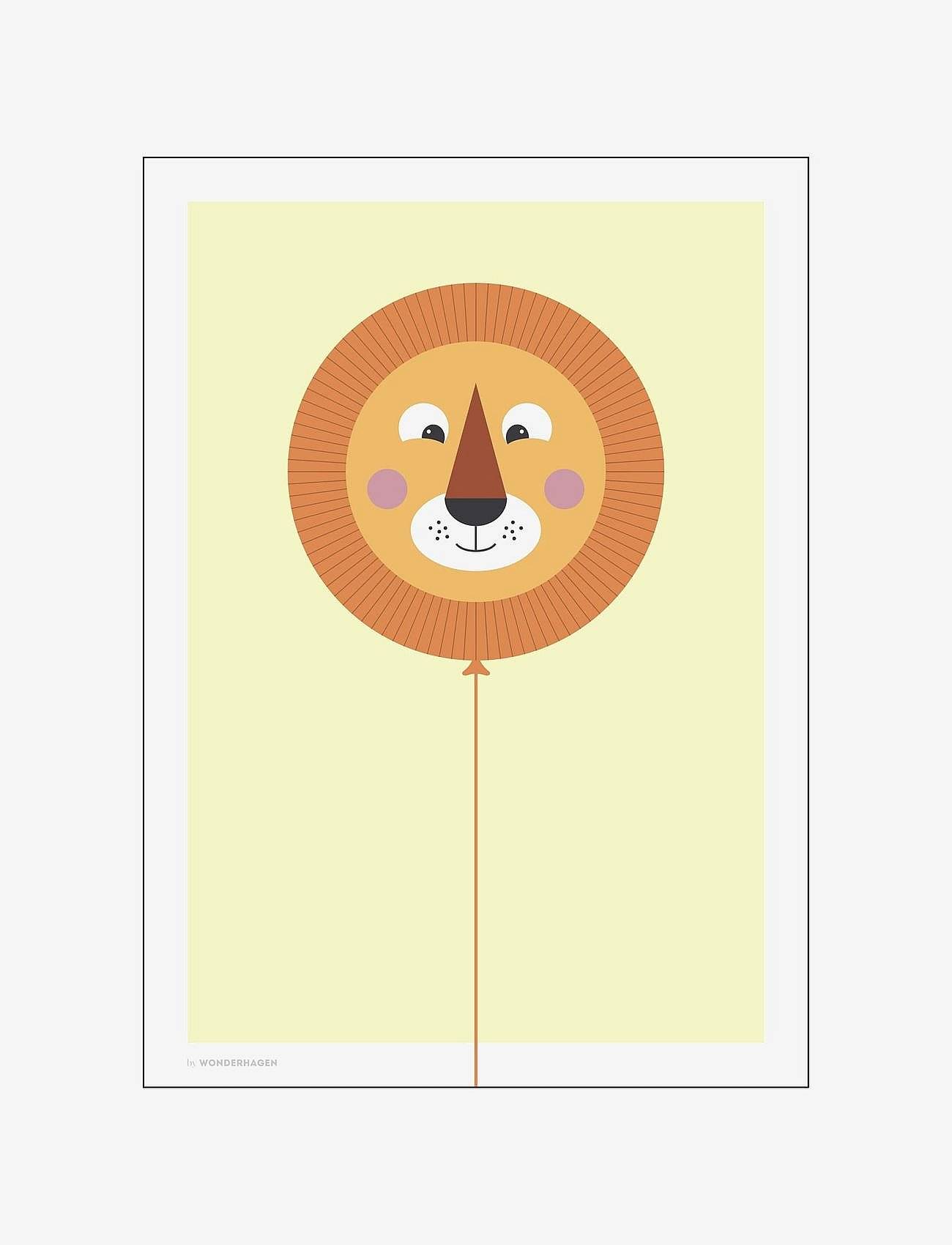 Poster & Frame Balloon Animals Lion - Multi/patterned - 50X70 cm