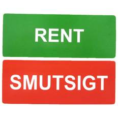 Diskmagnet, Röd/Grön, Rent/Smutsigt, Vit text - Röd/Grön. Rent/Smutsigt. Vit text