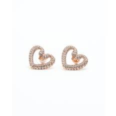 Swarovski Heart Earrings - Gold