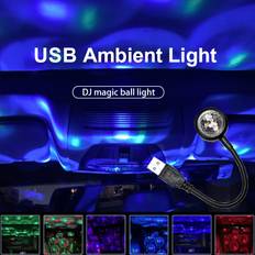 Röstkontrollerad LED Mini Discolampa Y35 - Stämningsfullt Pulserande Flerfärgat Ljus