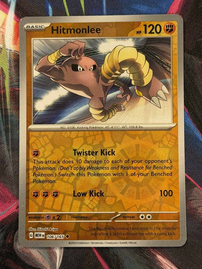 Hitmonlee 106/165 | Reverse Holo | 151 | MEW | Pokémonkort