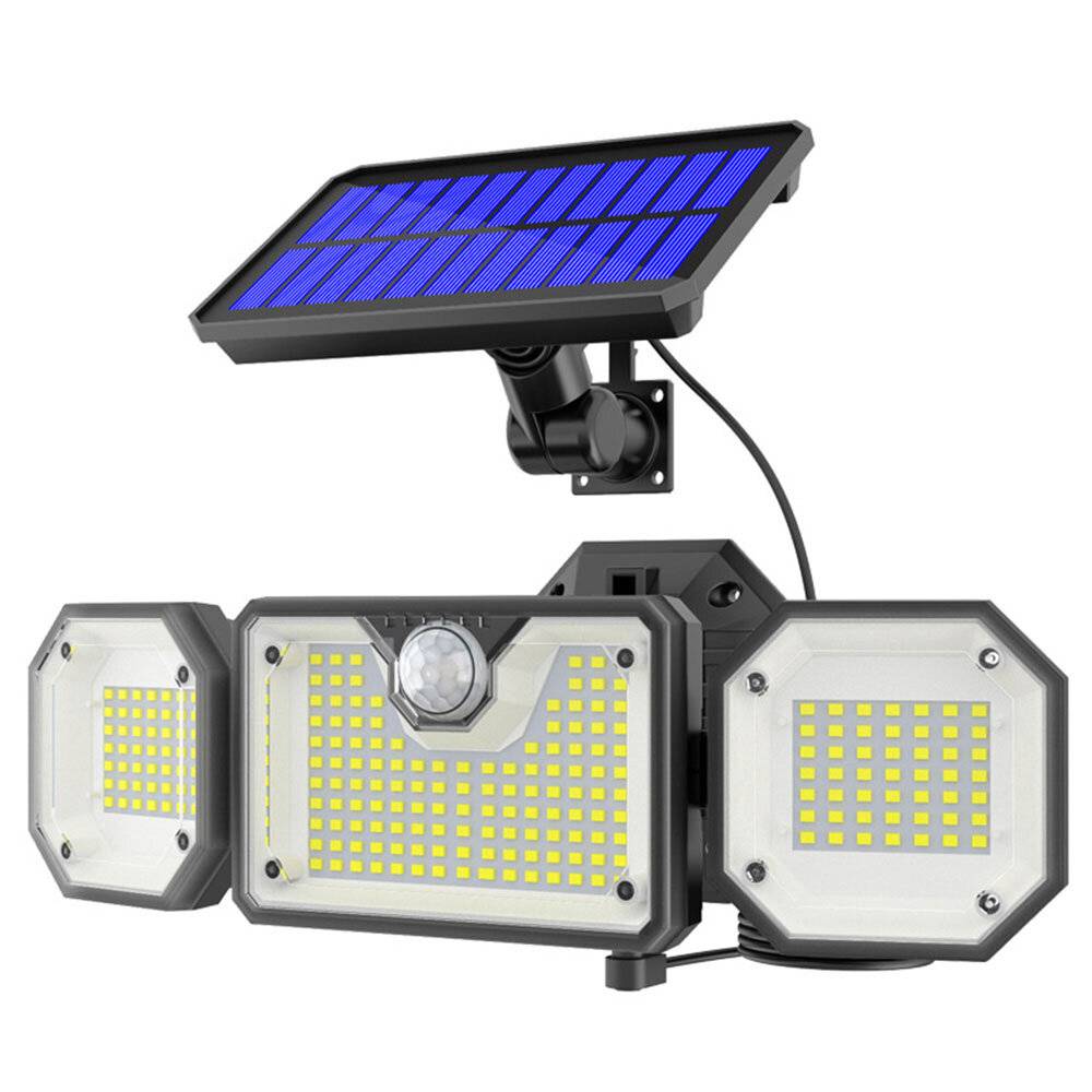 226 LED Multi-Angle Solar Driven Rörelsesensor UtomhusbelysningIP65 Vattentäta Översvämningsspotlights för Garage Träd