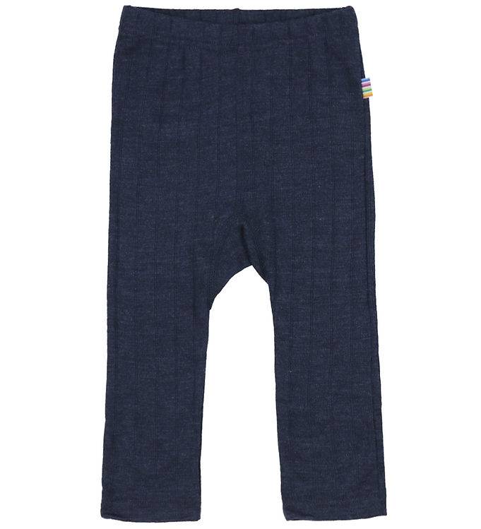 Joha Leggings - Ull/Silke - Marinblå - Joha - 80 - Leggings - Ull