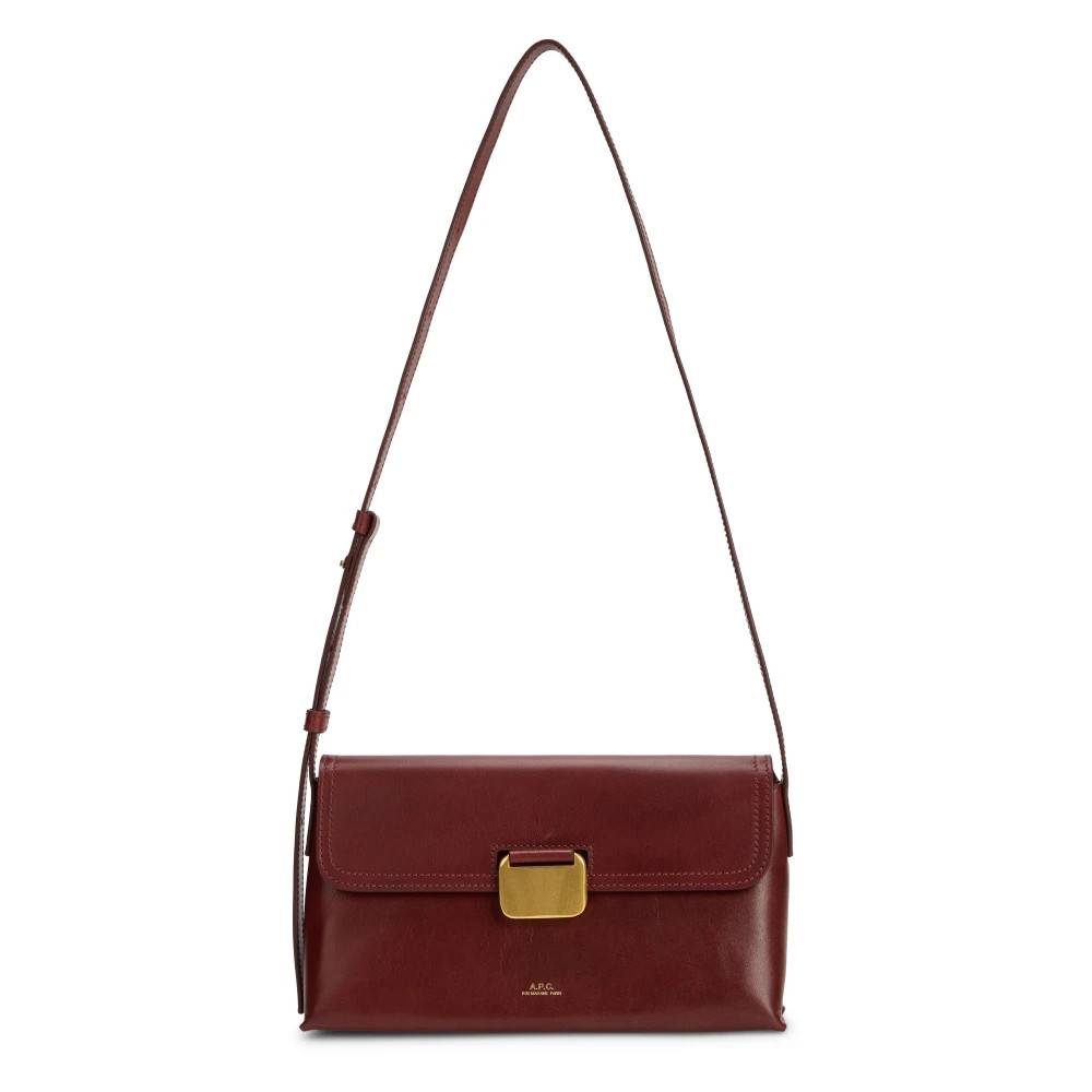 A.P.C. Grace Skuldertaske - Tasker - Dame - Rød - ONE SIZE - Uld