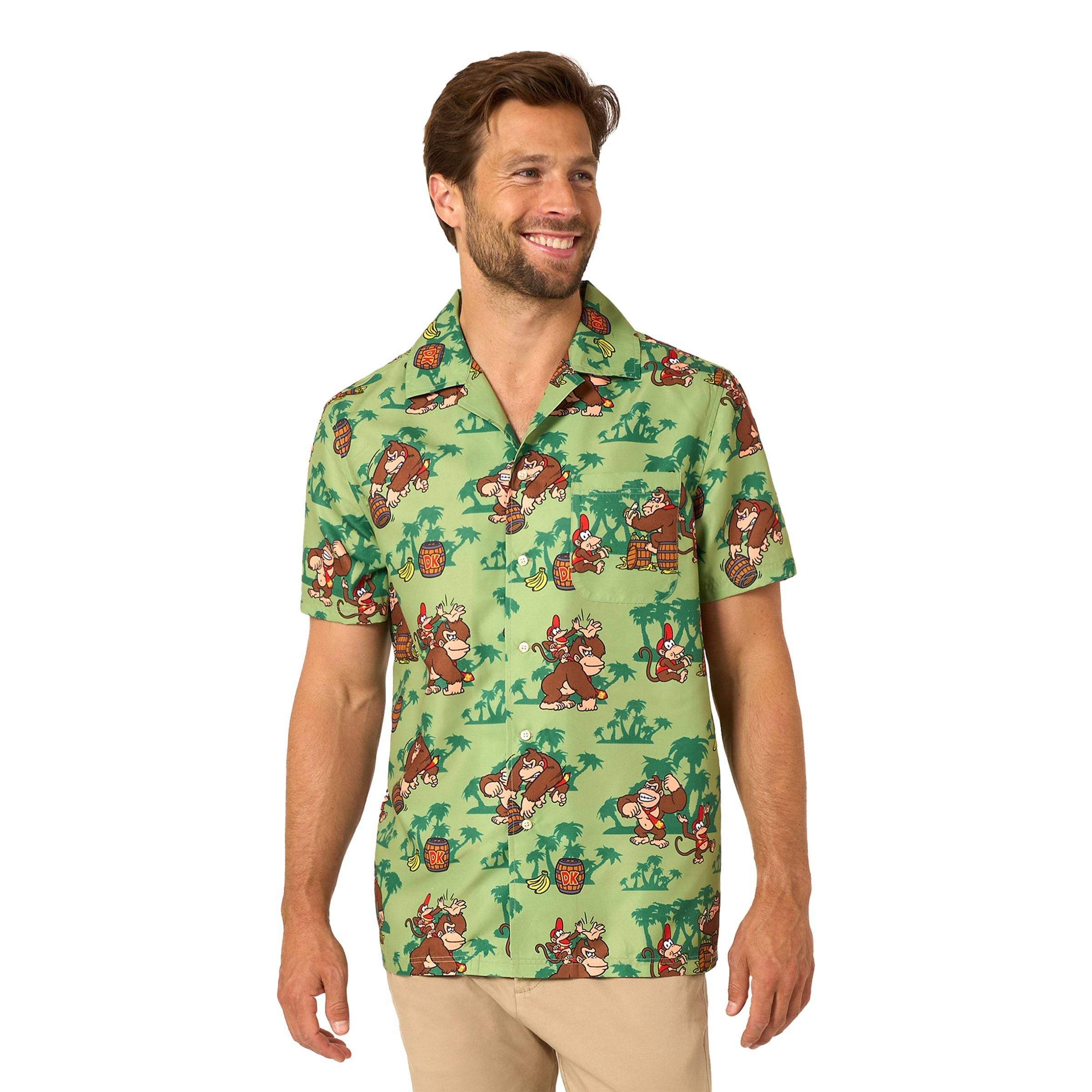 OppoSuits Donkey Kong Bananas Skjorte - Medium