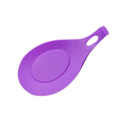 1pc lila träsilikon köksredskap sked soppvändare spatel tång nonstick köksredskap bakprylar redskapsredskap de cocina - Vinröd